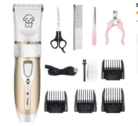 Rechargeable Pet Hair Clipper Grooming Set